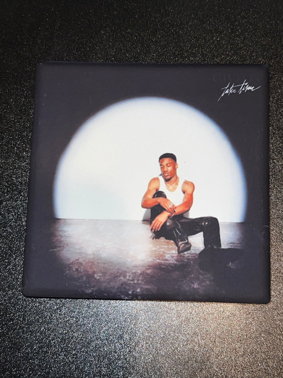 Giveon Take Time vinyl cover ceramic coaster