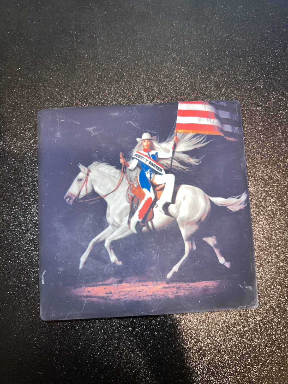 Beyonce Cowboy Carter Vinyl Cover Coaster