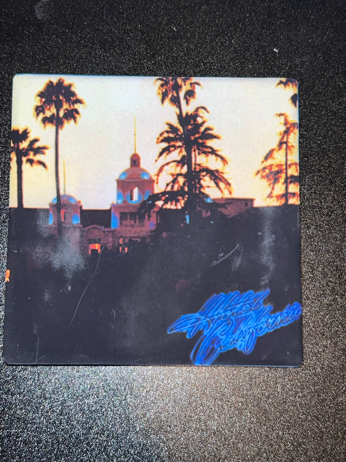 Eagles Hotel California Vinyl Cover Coaster