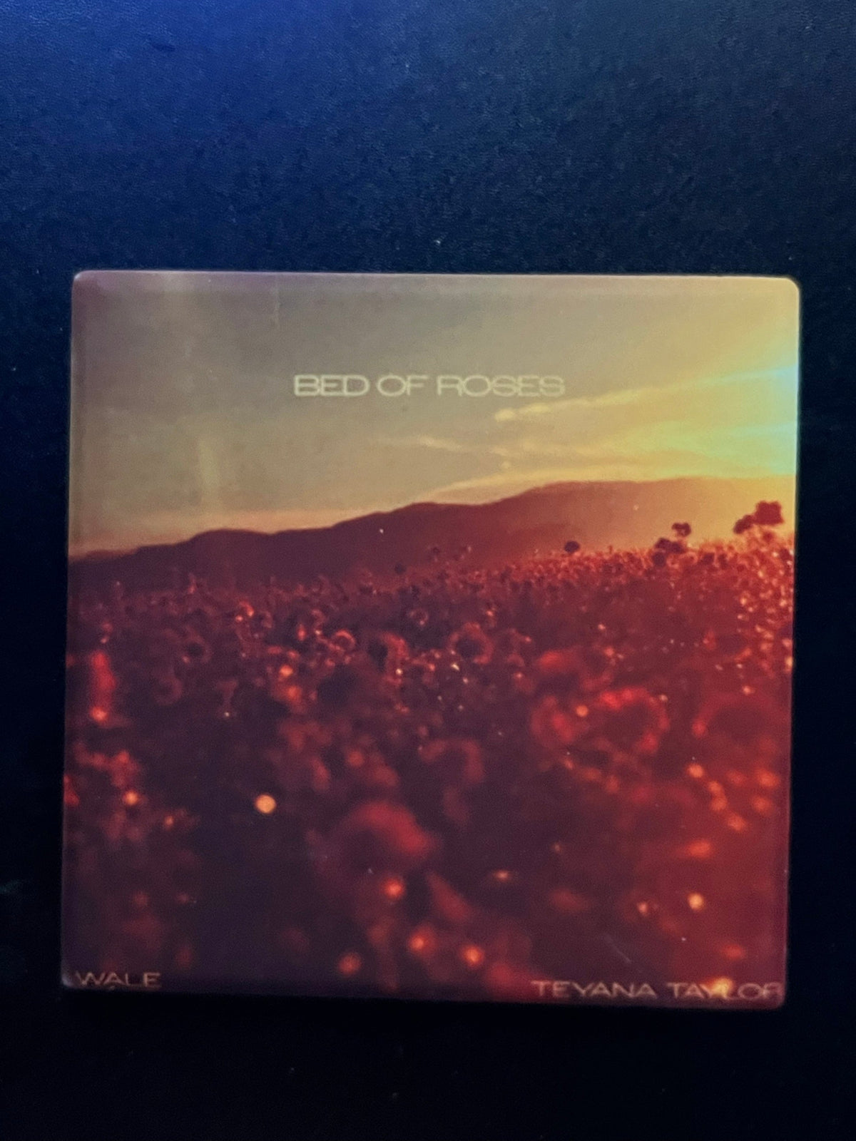 Wale and Teyana Taylor Bed of Roses cover ceramic coaster
