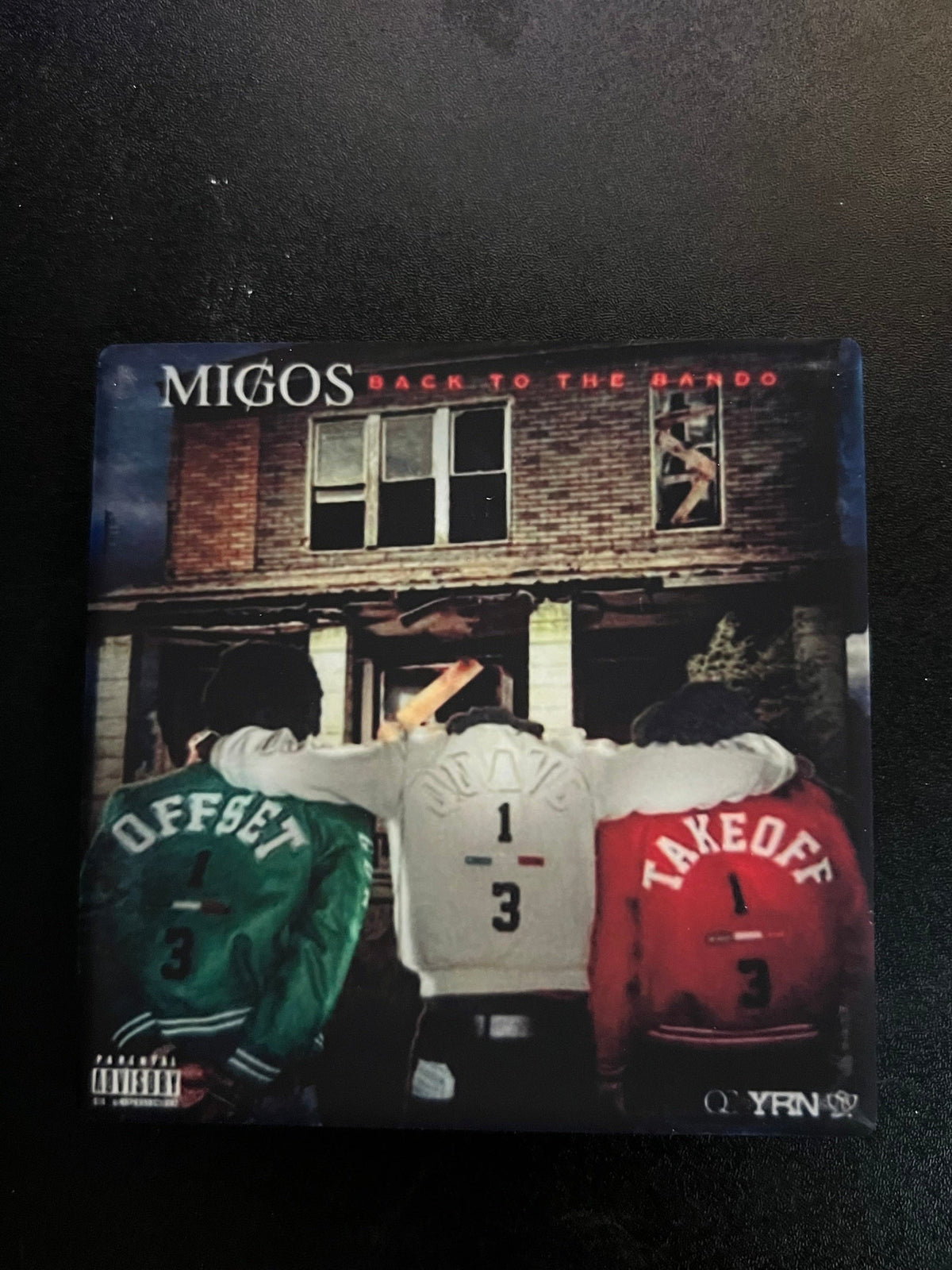Migos Back to the Bando album cover ceramic coaster