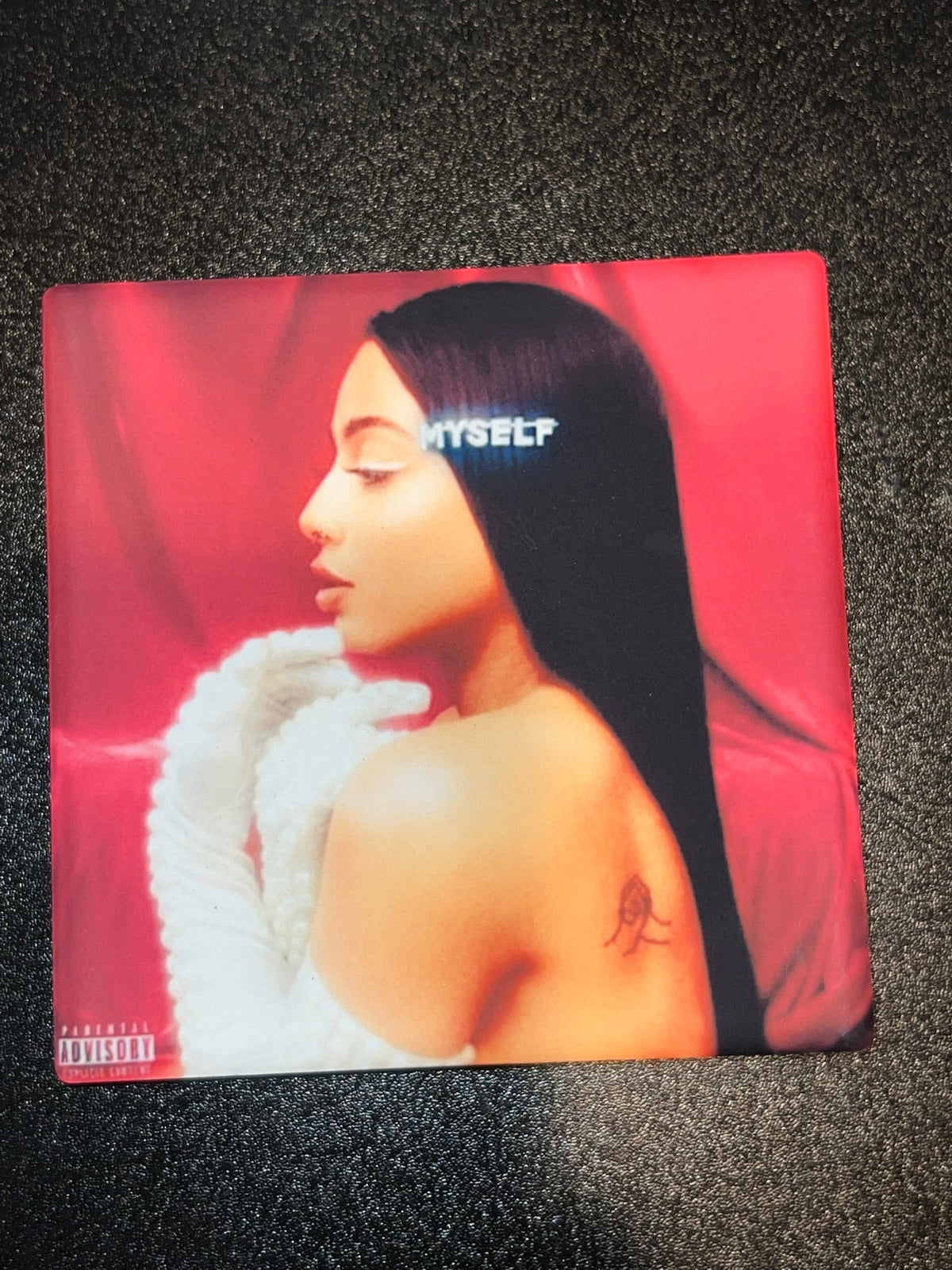 Kiana Lede Myself vinyl cover ceramic coaster