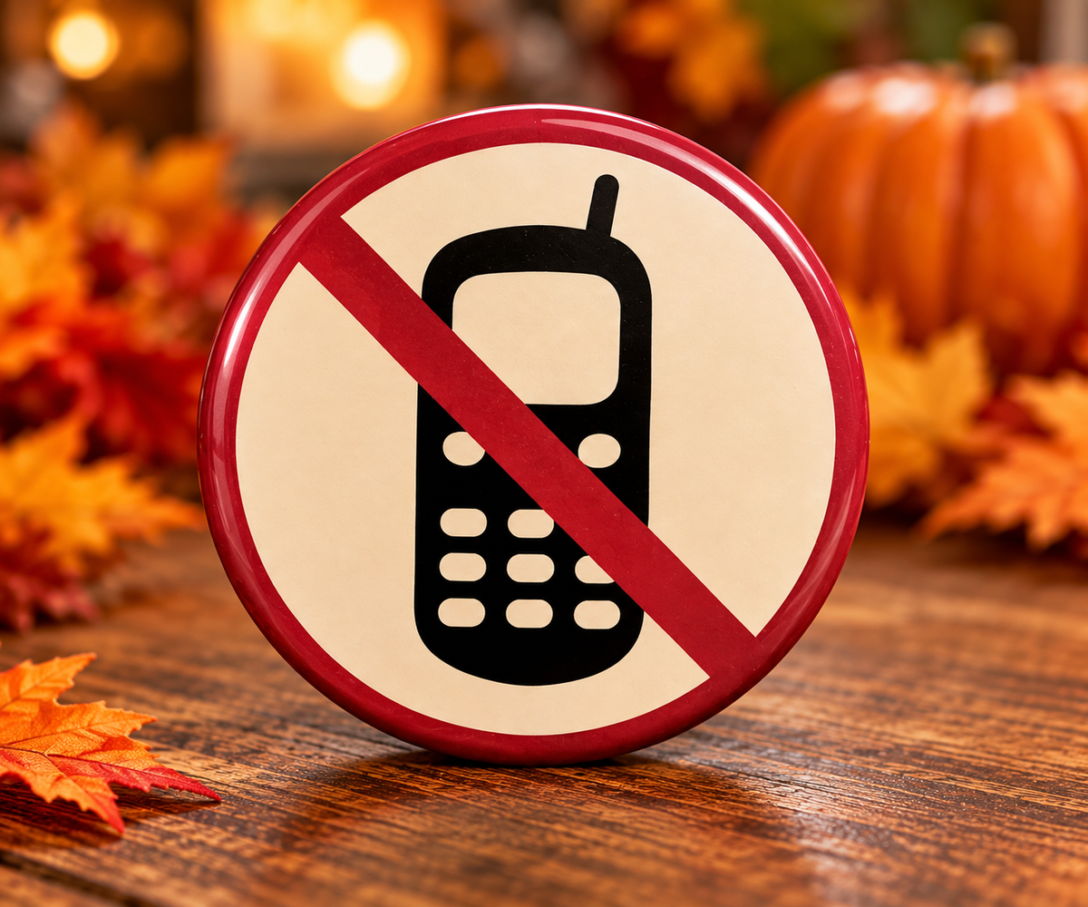 No Cell Phones 2 inch Button