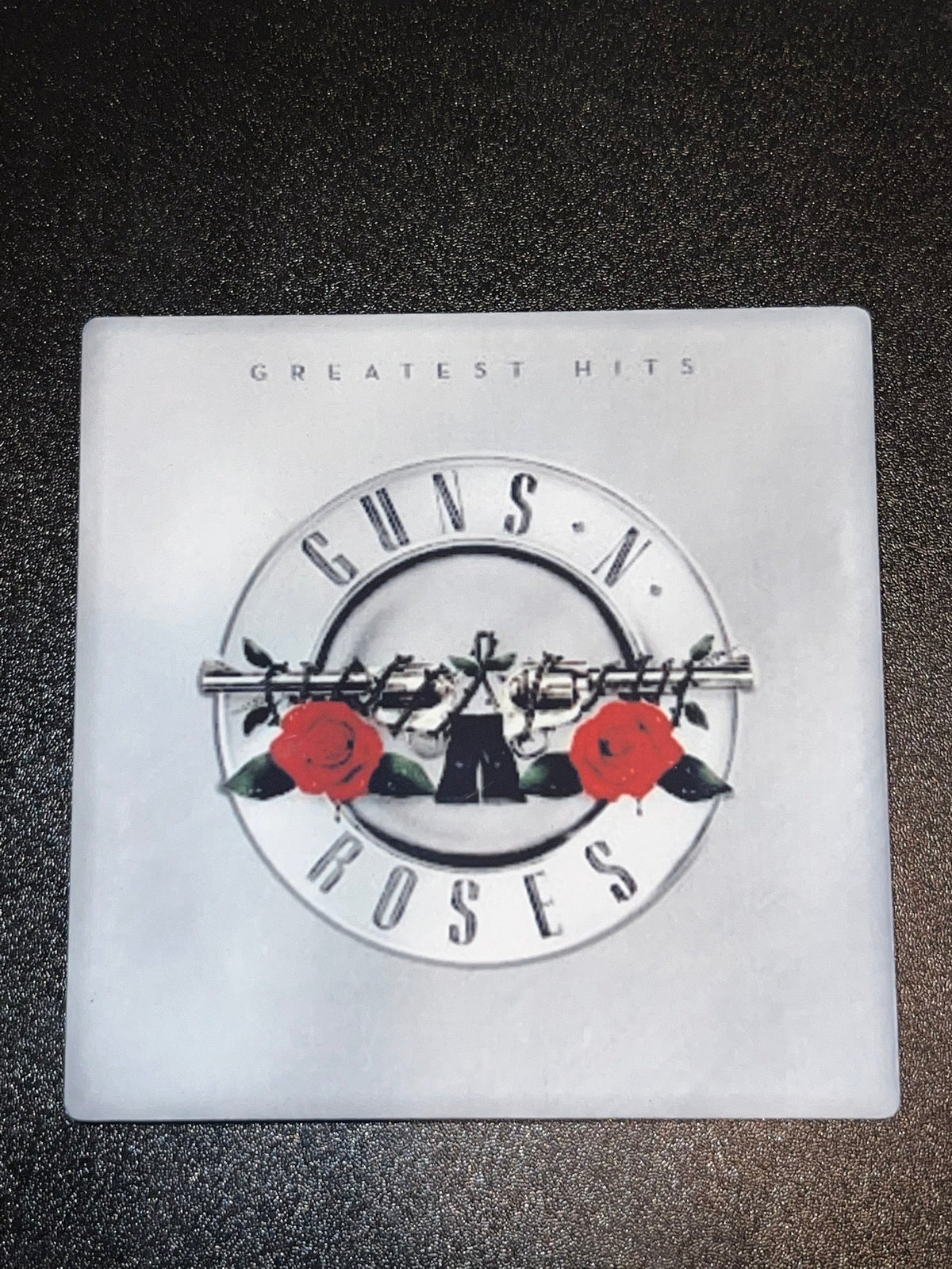 Guns N Roses Greatest Hits vinyl cover ceramic coaster