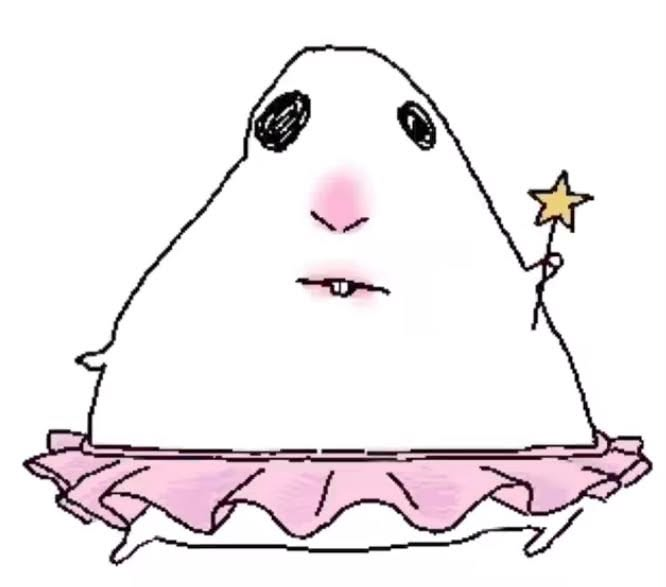 Hamster Tutu Fairy Magnet