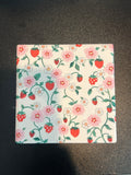 Strawberry blossom pattern coaster