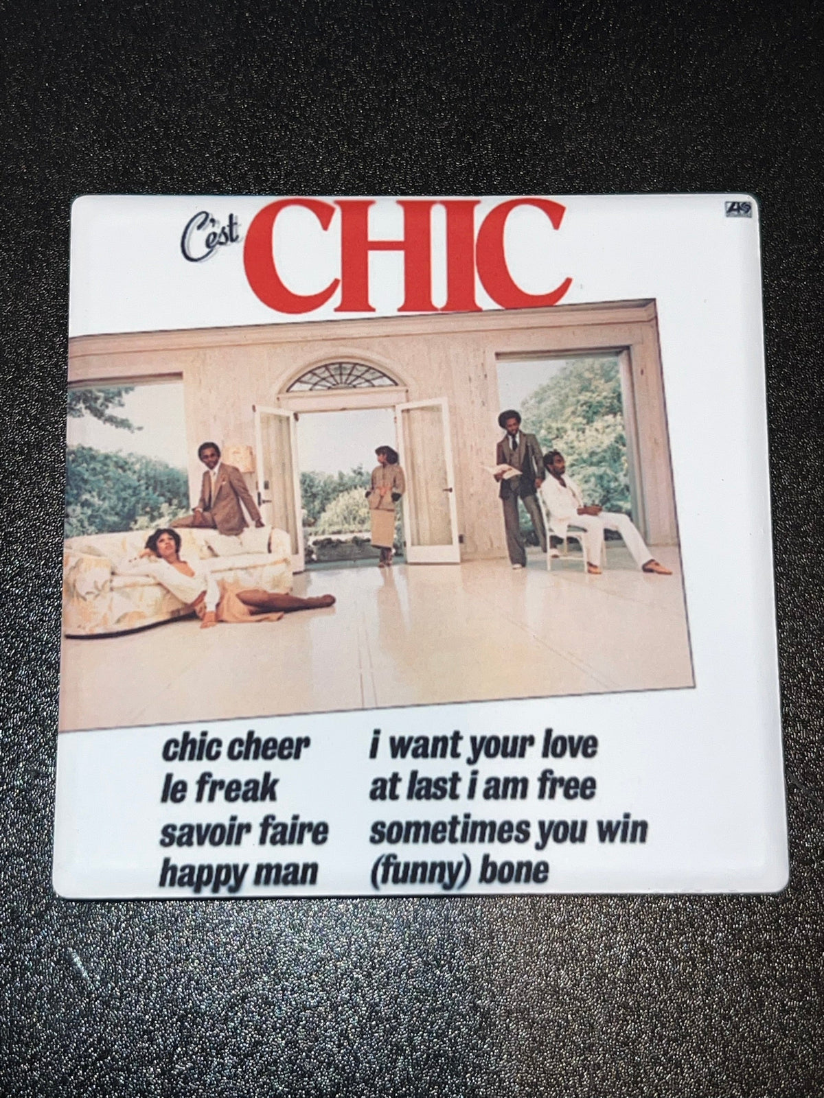 Chic C'est Chic Vinyl Cover Coaster