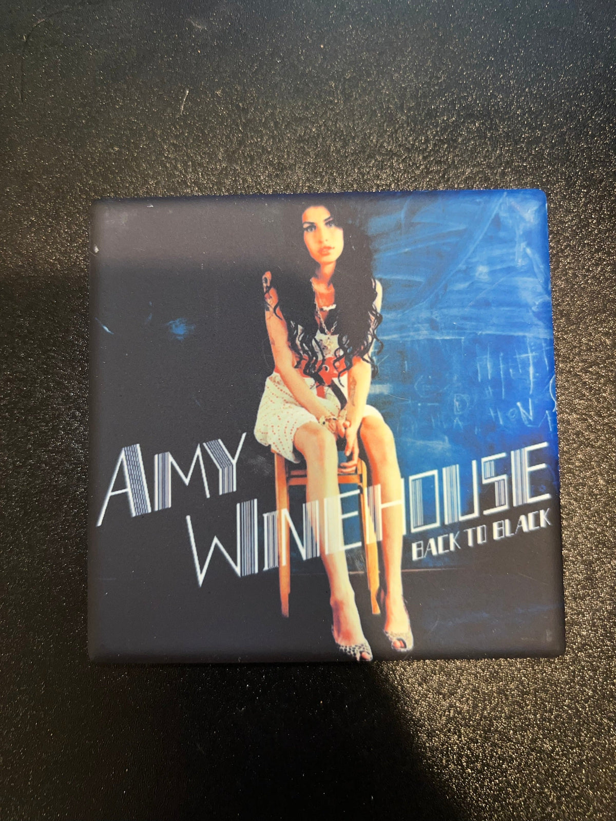 Amy Winehouse Back to Black Vinyl Cover Coaster
