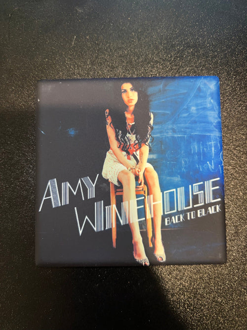 Amy Winehouse Back to Black Vinyl Cover Coaster