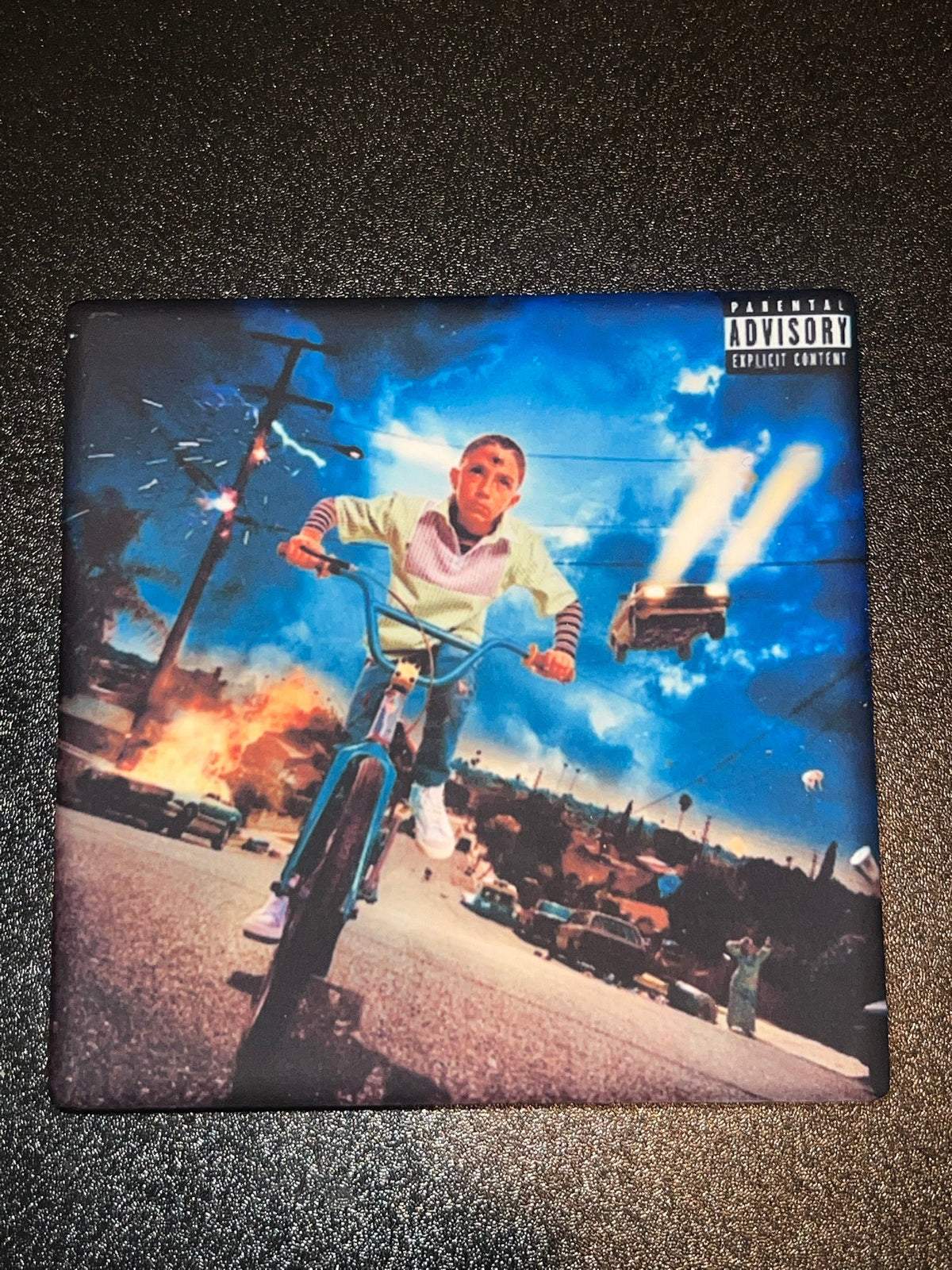 Bad Bunny YHLQMDLG album cover coaster