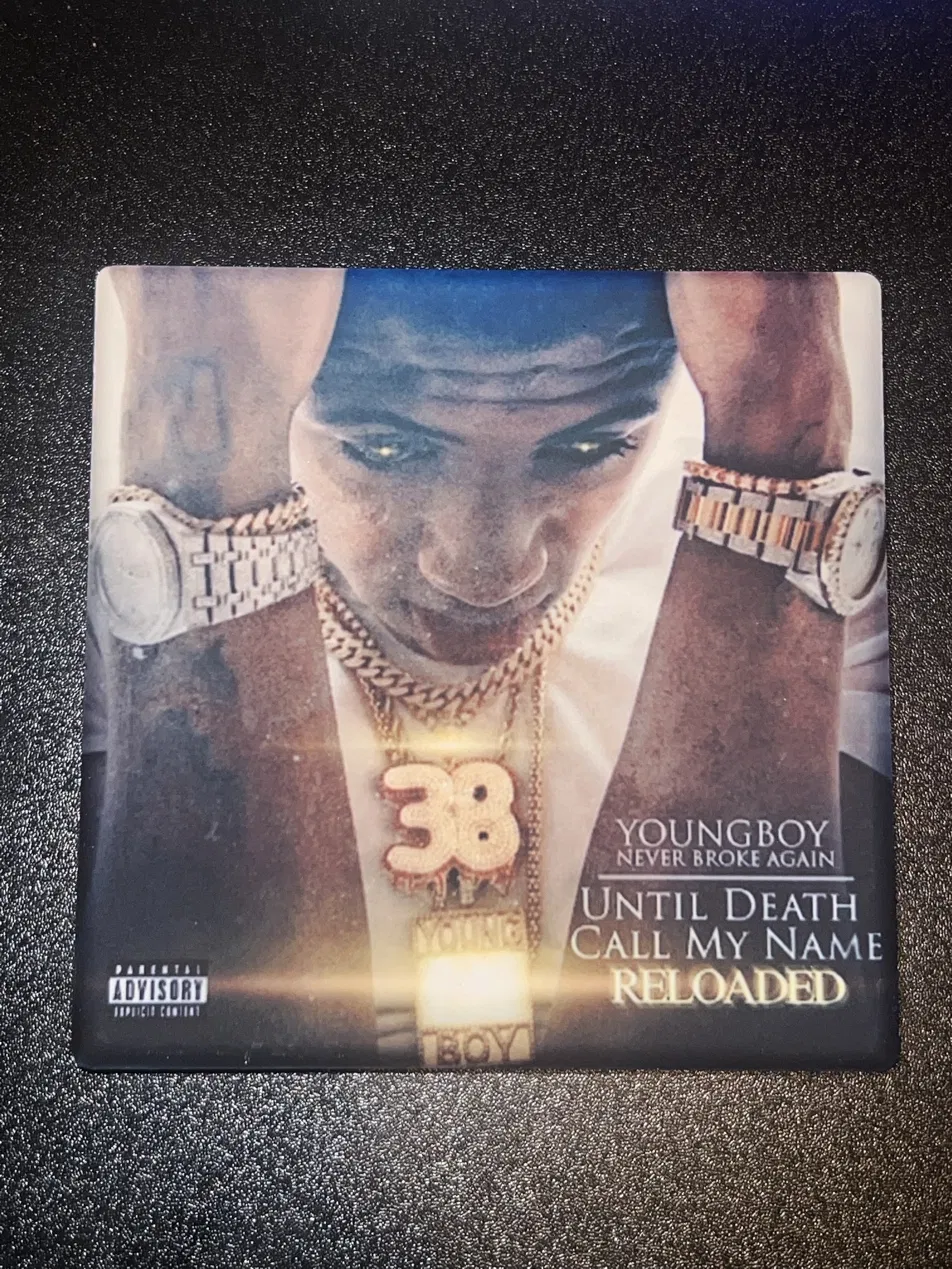 NBA YoungBoy Until Death Call My Name Reloaded album cover ceramic coaster