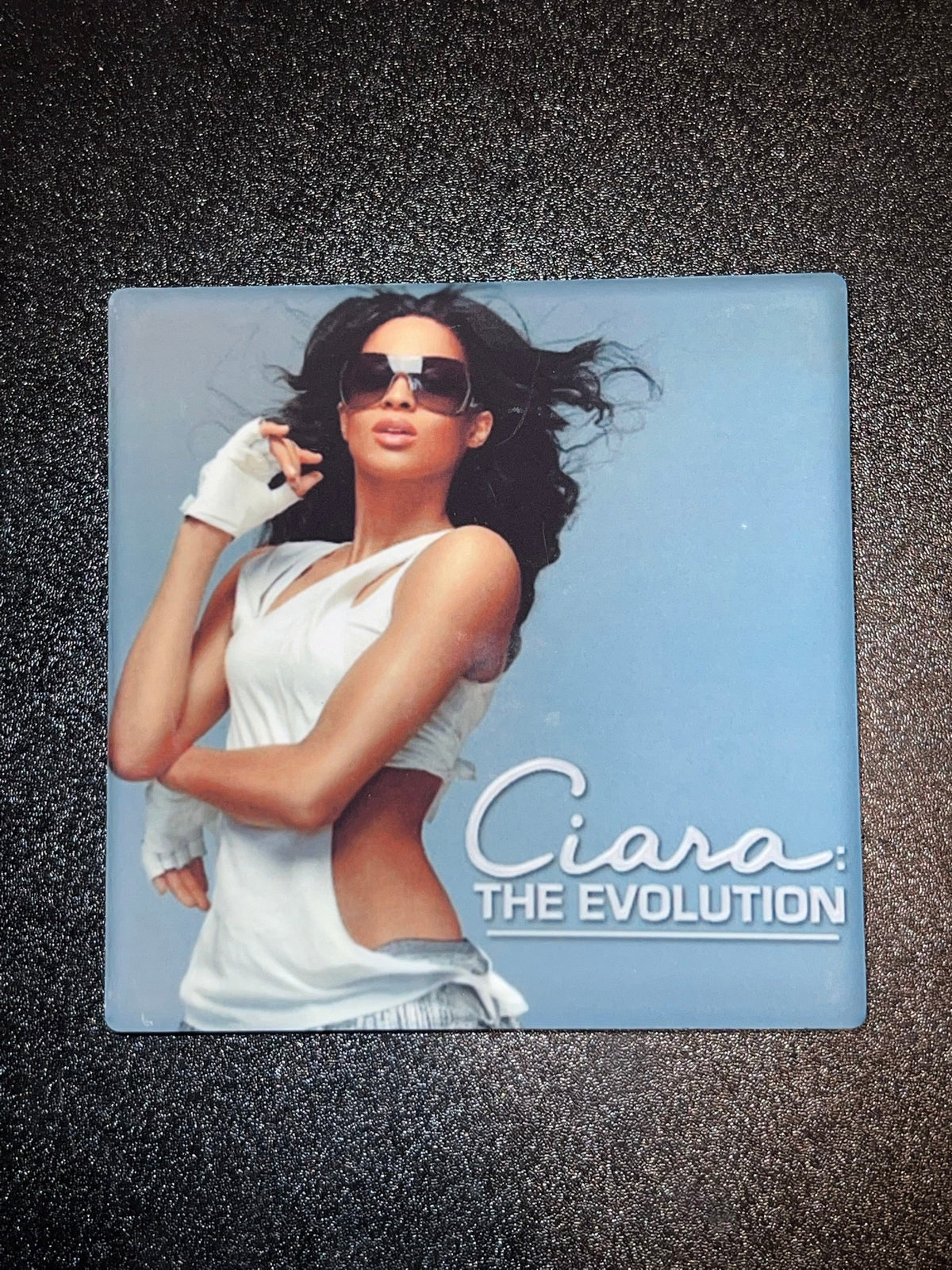 Ciara The Evolution vinyl cover ceramic coaster
