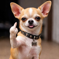 Chihuahua middle finger magnet