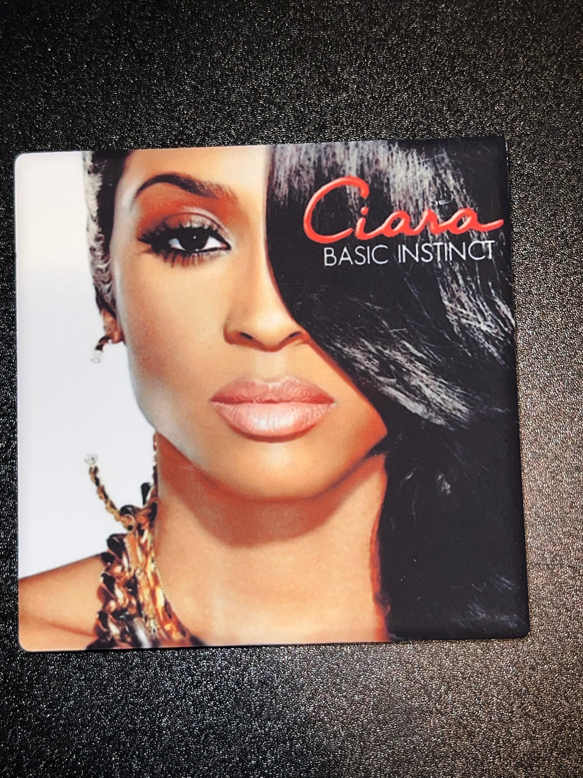 Ciara Basic Instinct vinyl cover ceramic coaster