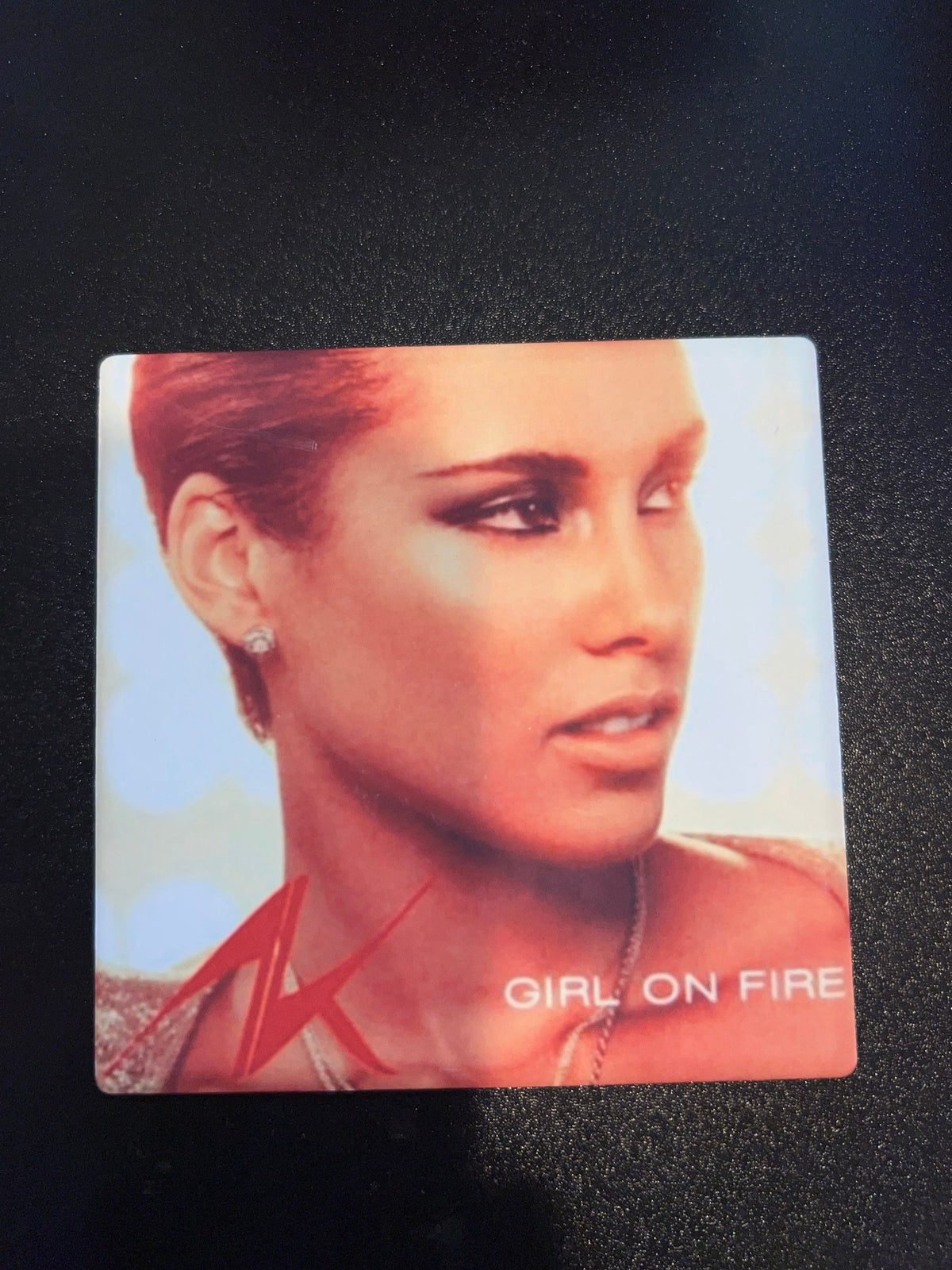 Alicia Keys Girl on Fire album cover ceramic coaster