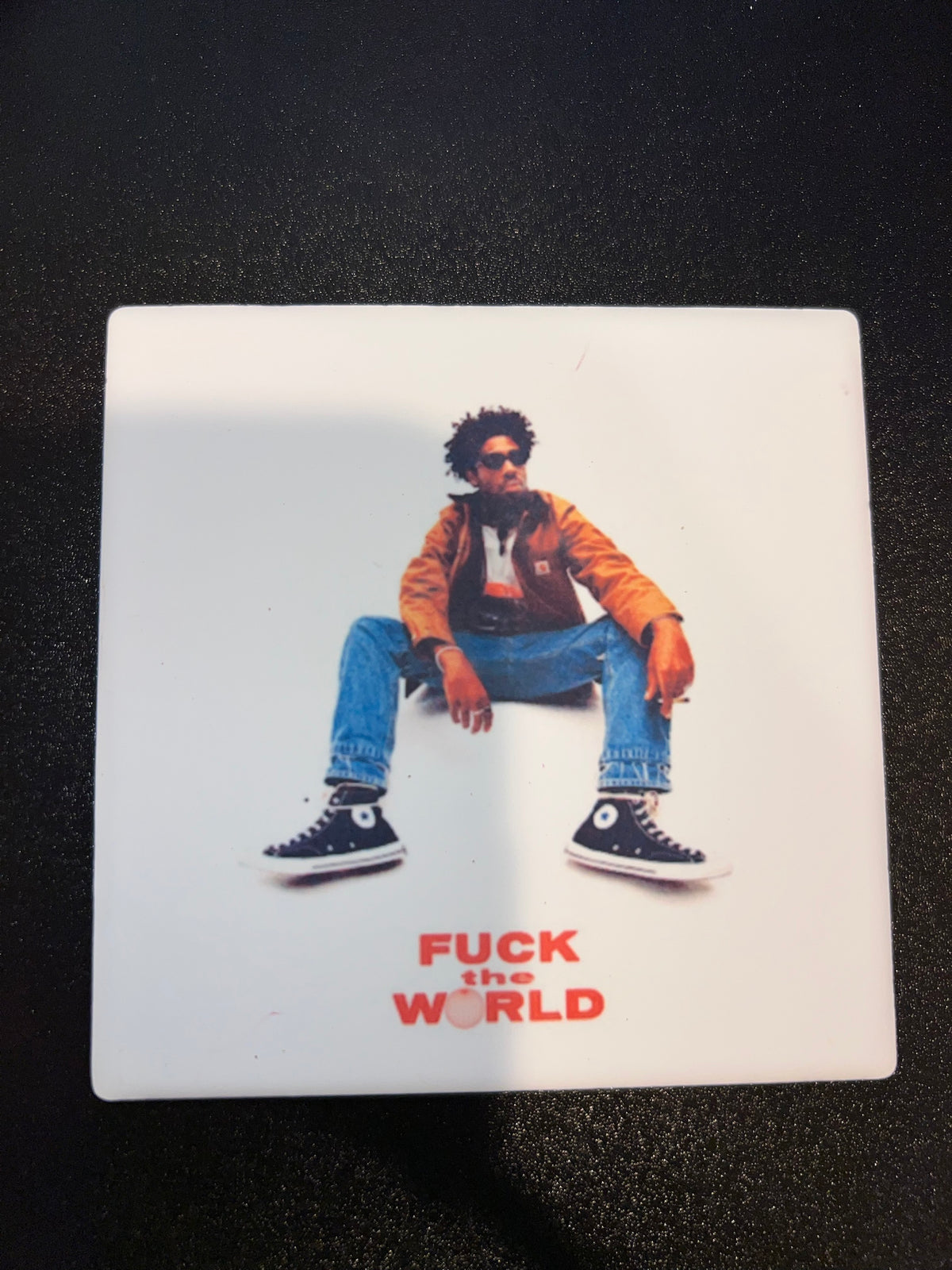 Brent Faiyaz F the World Vinyl Cover Coaster