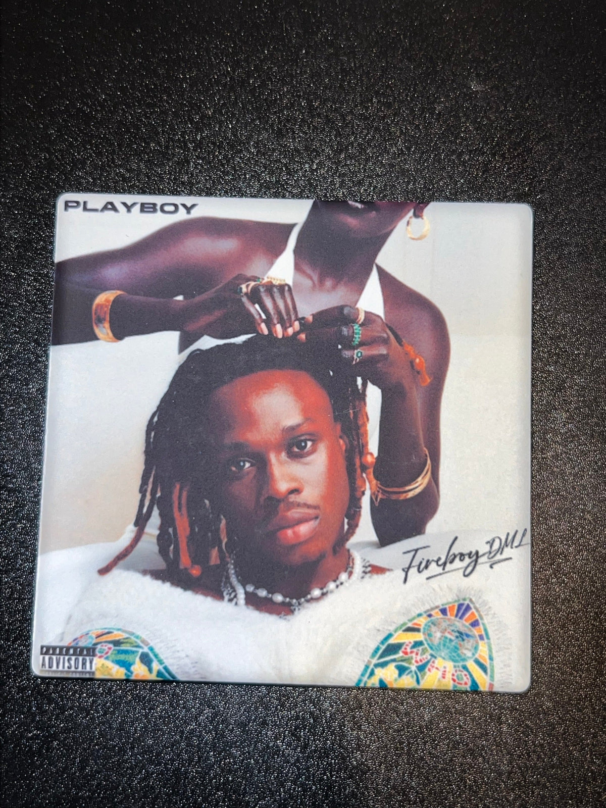 Fireboy DML Playboy vinyl cover ceramic coaster