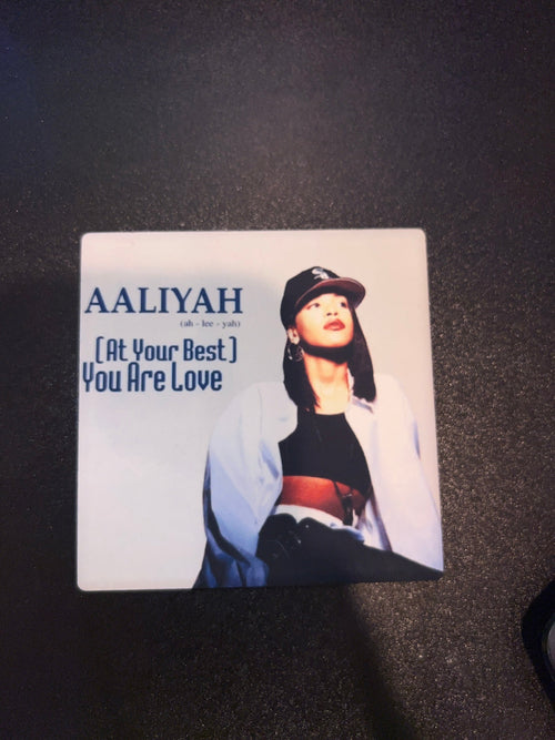 Aaliyah At Your Best You Are Love cover ceramic coaster