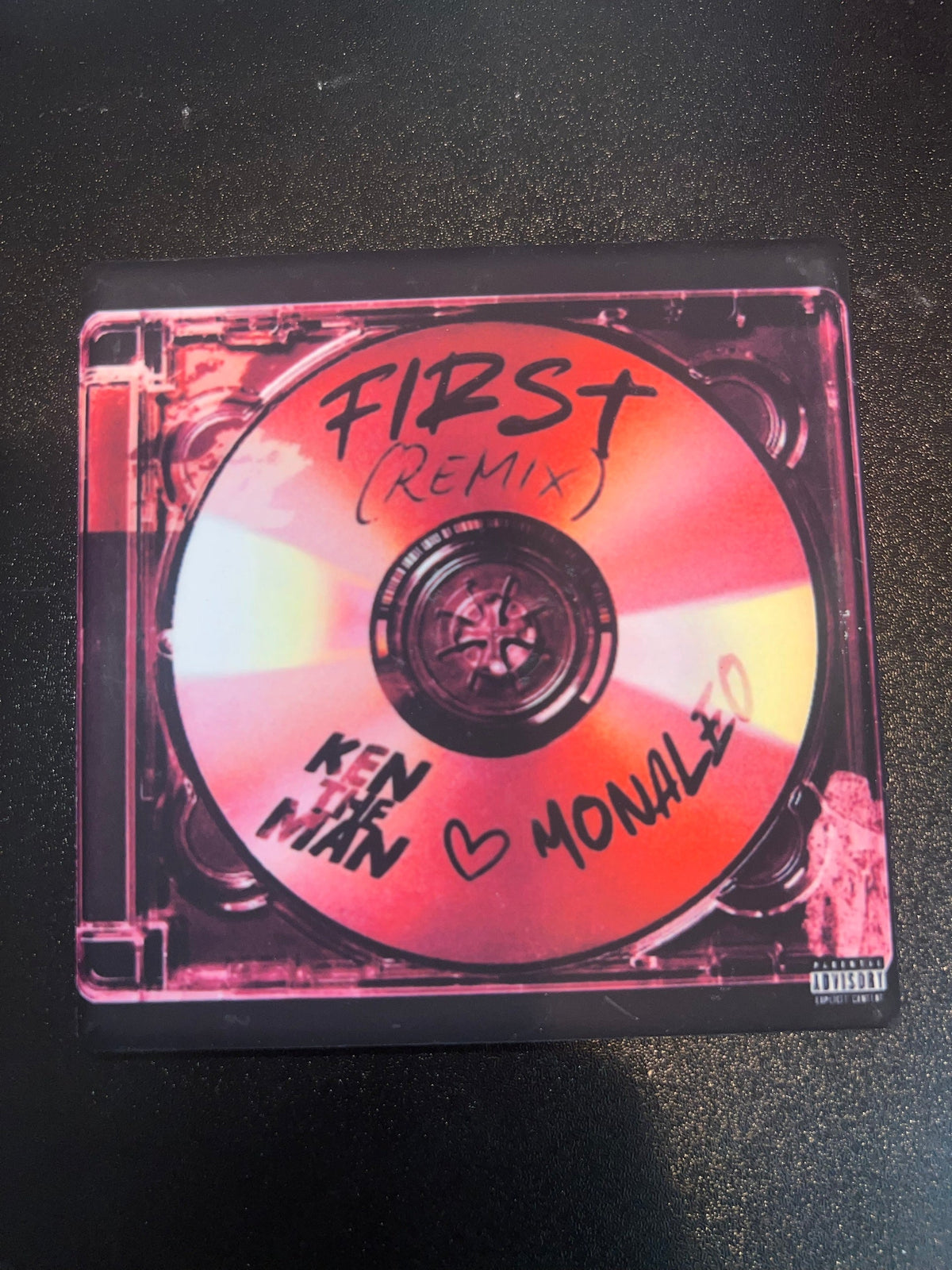 KenTheMan and Monaleo First Remix vinyl cover ceramic coaster