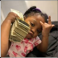Little girl money stack magnet