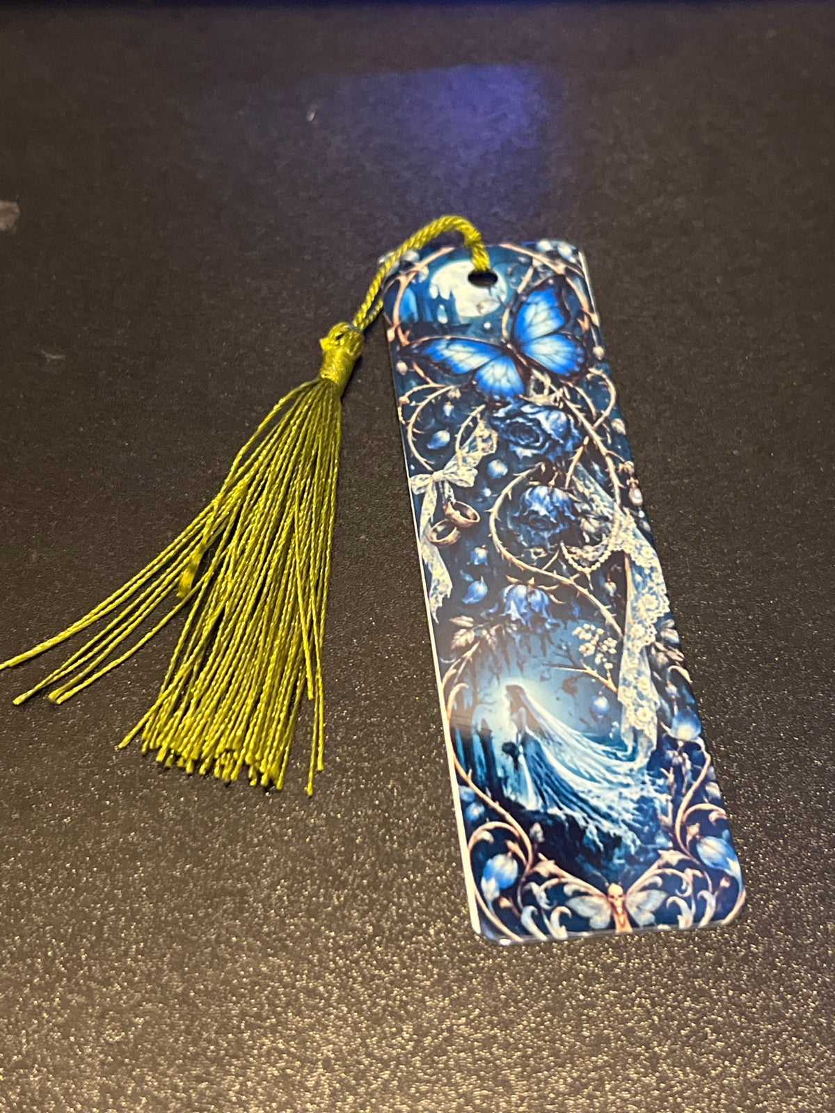 Blue Butterfly Bride Bookmark