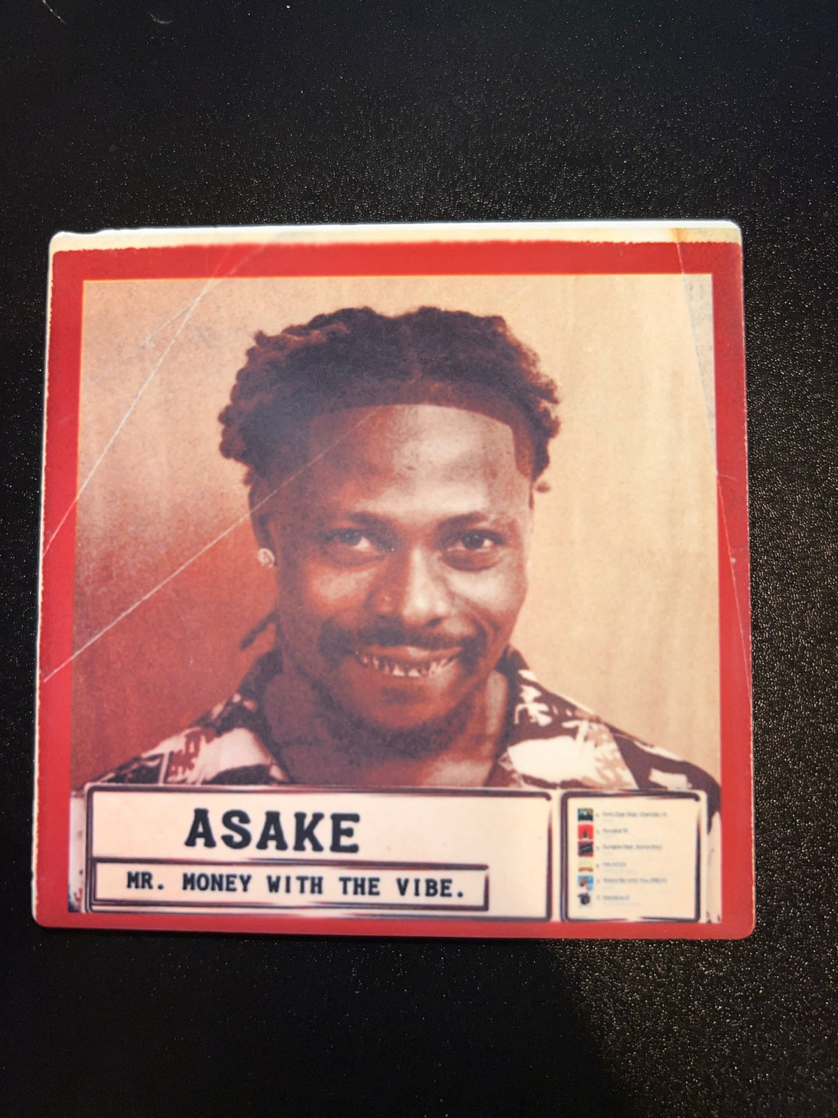 Asake Mr Money With The Vibe Vinyl Cover Coaster