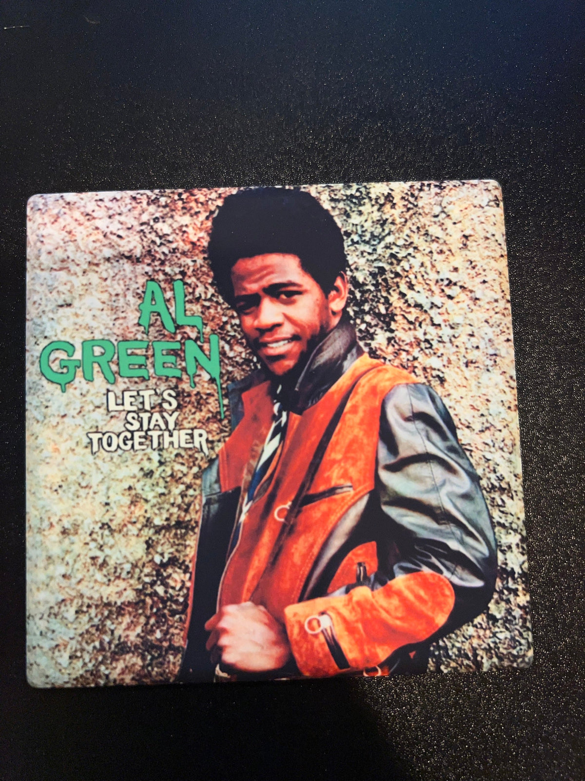 Al Green Lets Stay Together Vinyl Cover Coaster