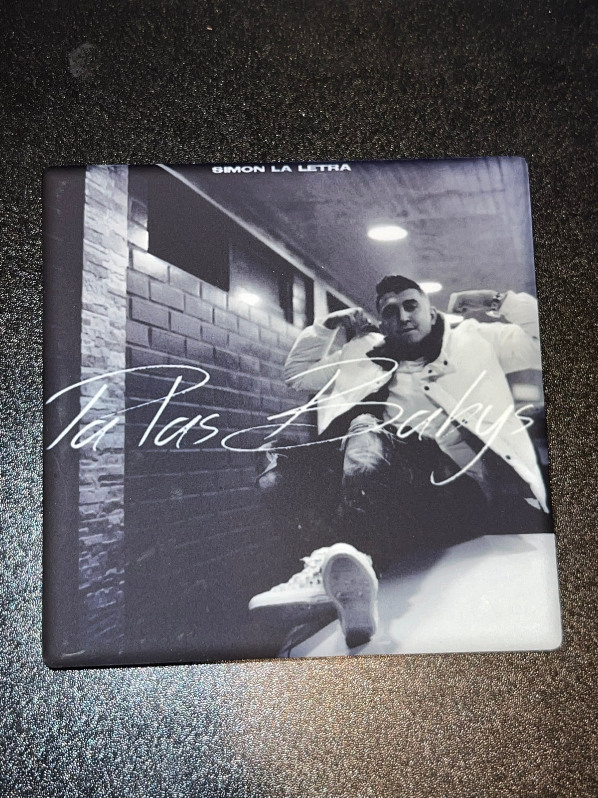 Simon La Letra Pa Las Babys Vinyl Cover Coaster