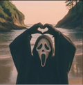 Ghostface heart hands magnet