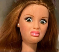Red hair doll grimace magnet