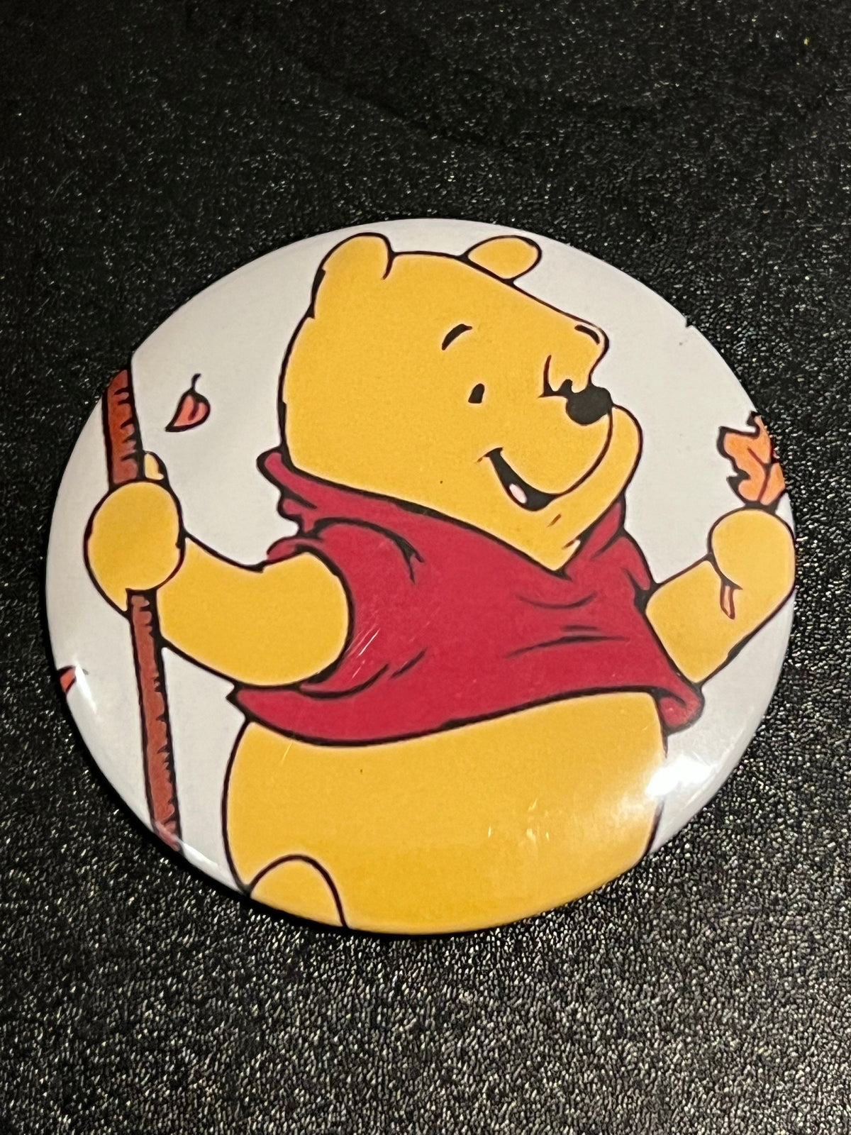 Pooh Walking Stick Button