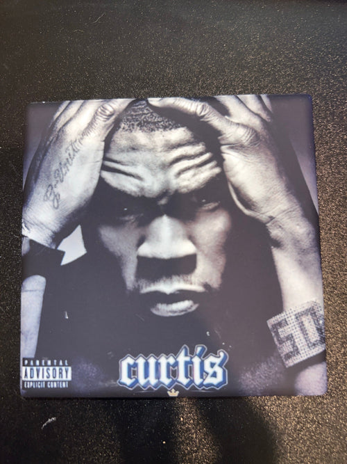 50 Cent Curtis album cover ceramic coaster