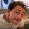 Curly hair tongue out magnet