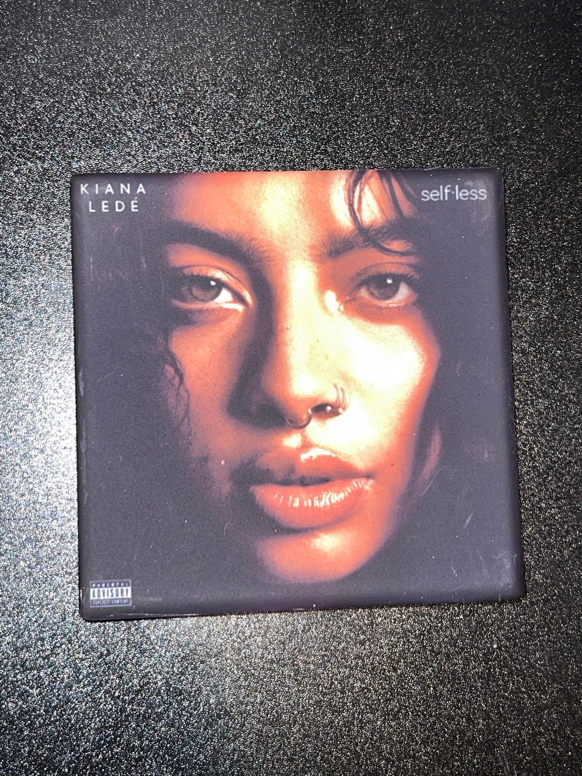 Kiana Lede Selfless vinyl cover ceramic coaster