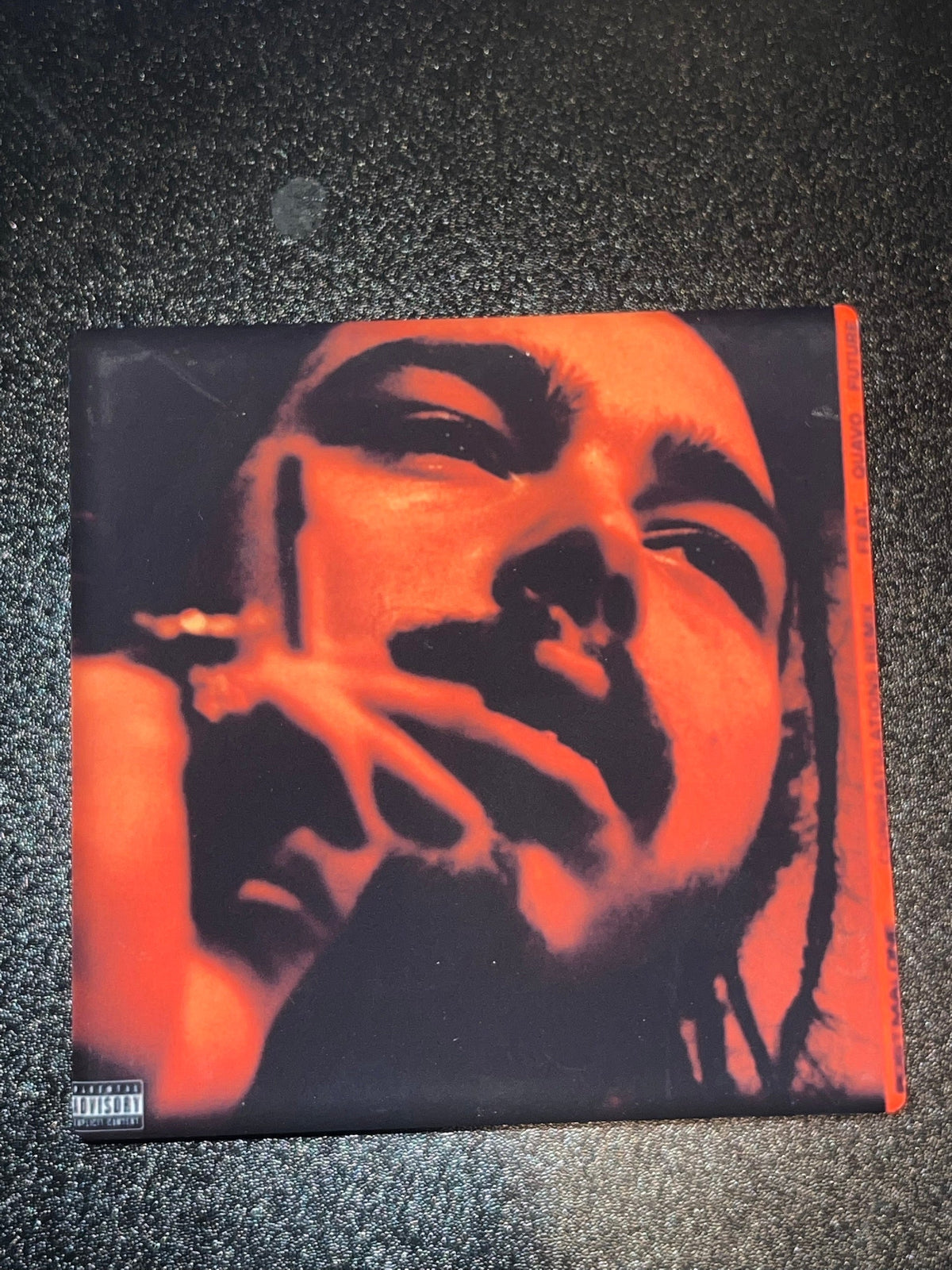 Post Malone Congratulations Remix vinyl cover ceramic coaster