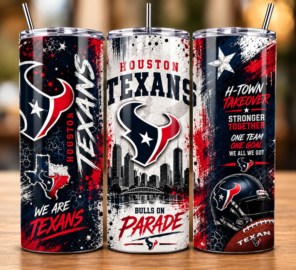 Texans 20oz Skinny Tumbler