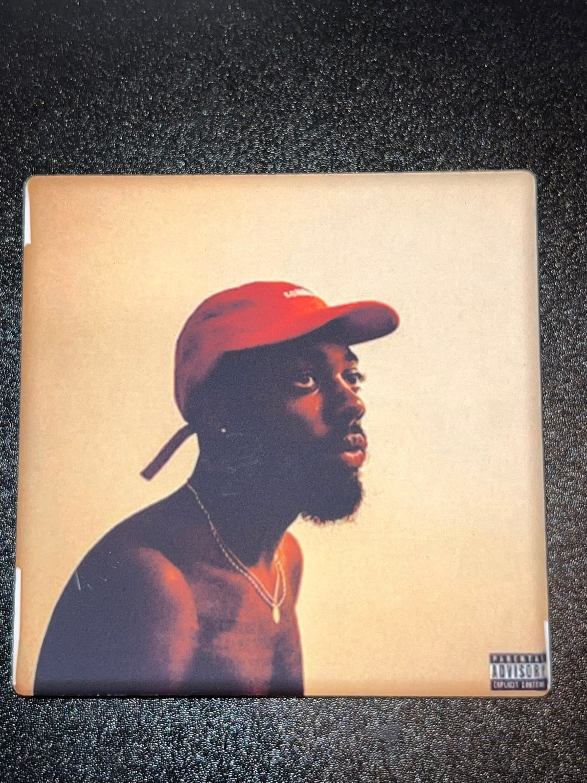 Brent Faiyaz F the World vinyl cover ceramic coaster