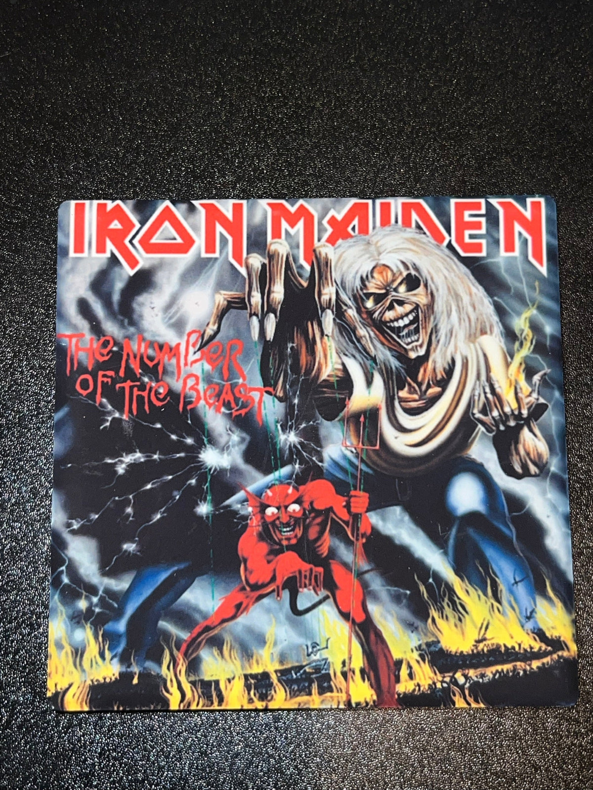 Iron Maiden The Number of the Beast Vinyl Cover Coaster