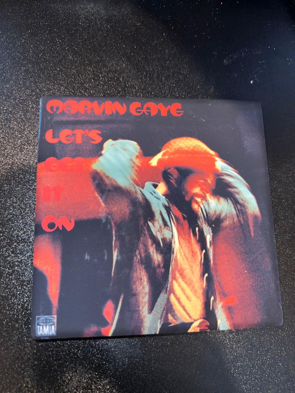 Marvin Gaye Lets Get It On Vinyl Cover Coaster