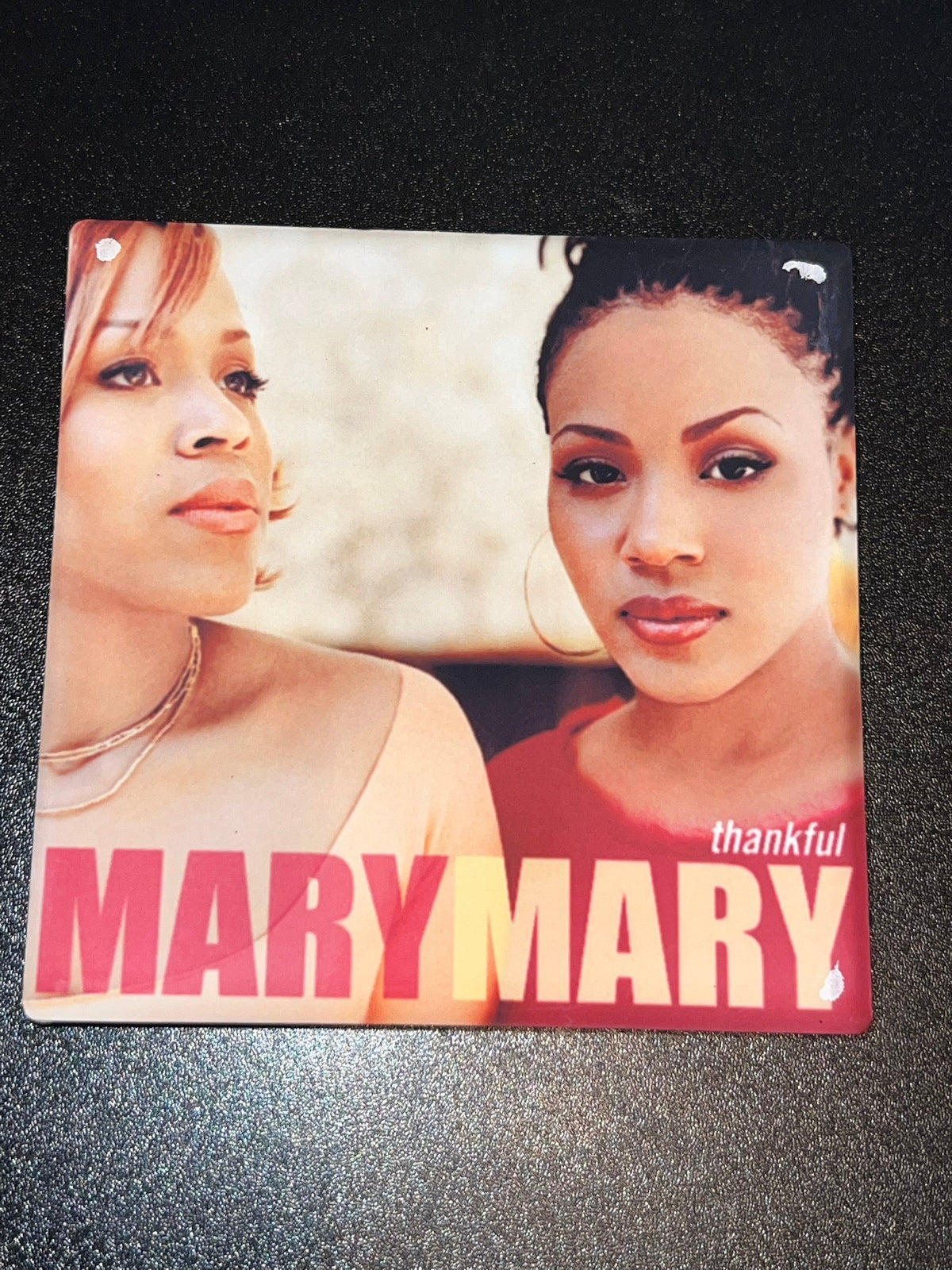 Mary Mary Thankful Vinyl Cover Coaster
