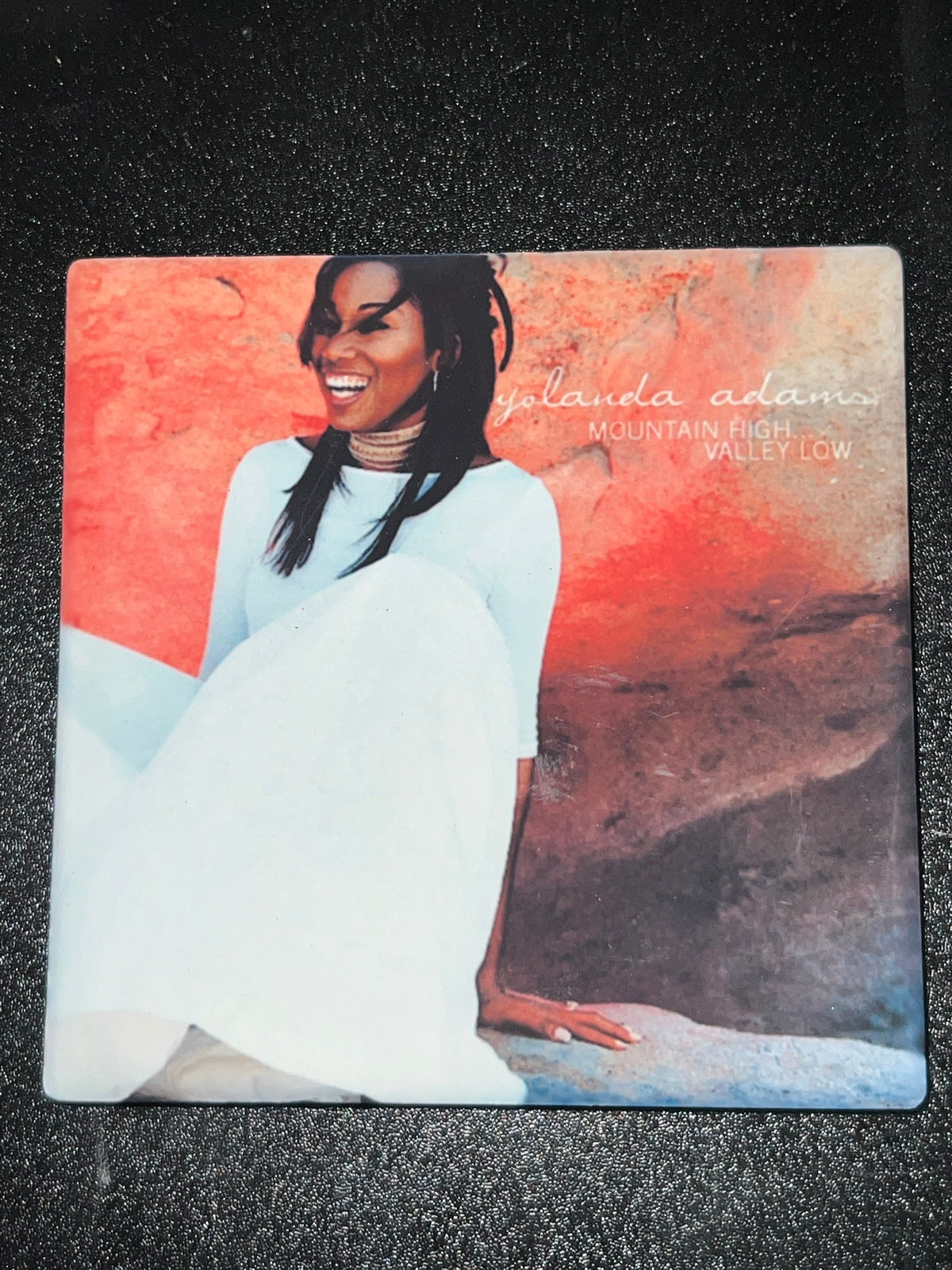 Yolanda Adams Mountain High Valley Low Vinyl Cover Coaster